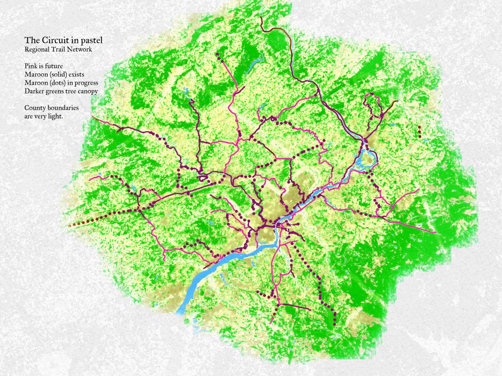 pastel Circuit Trail Map
