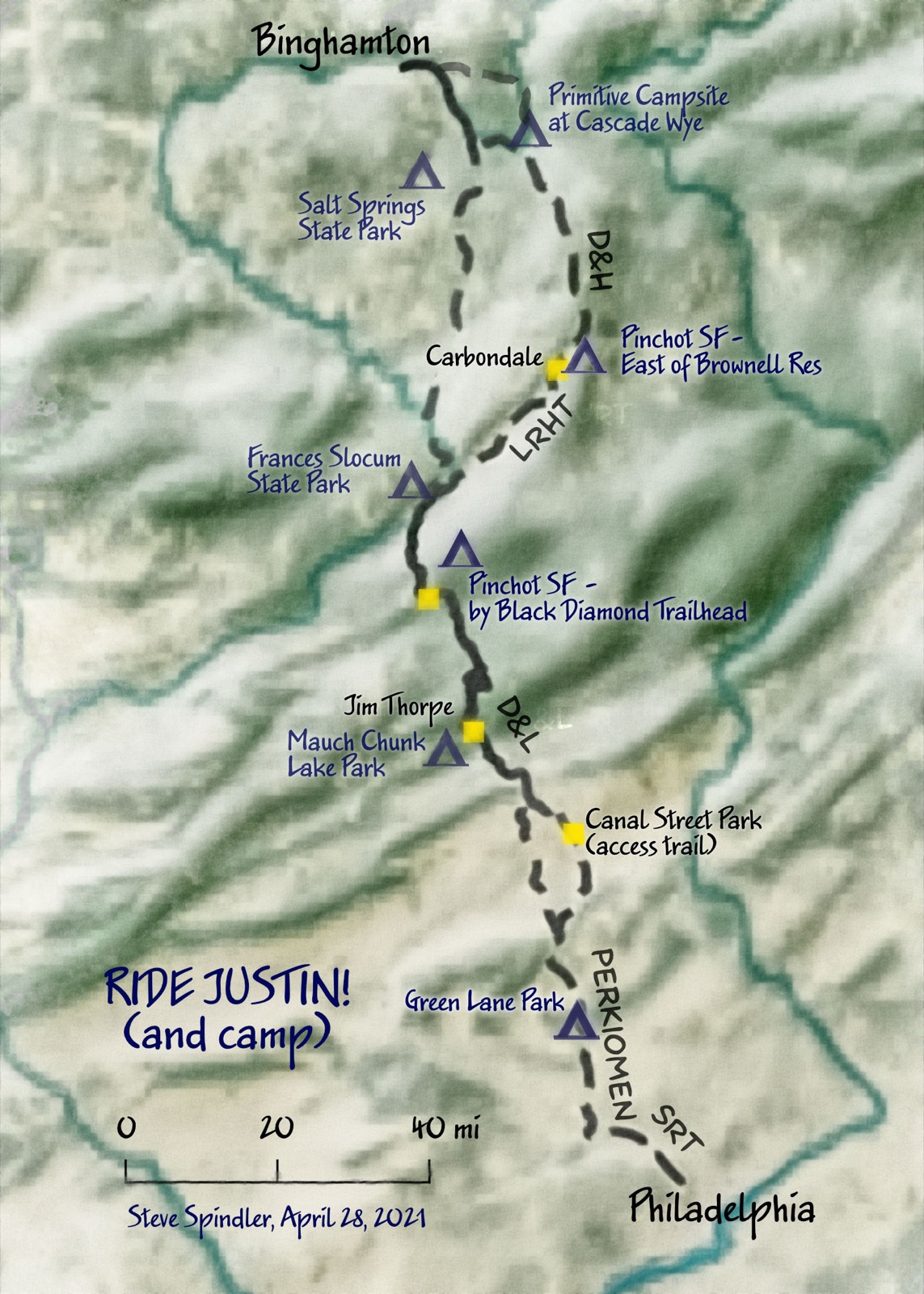 Bike to Binghamton from Philadelphia