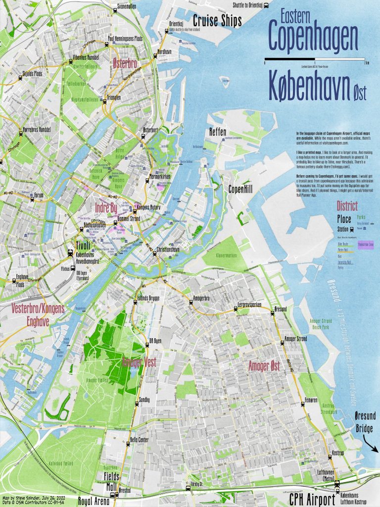 Map of Copenhagen, Denmark – Steve Spindler